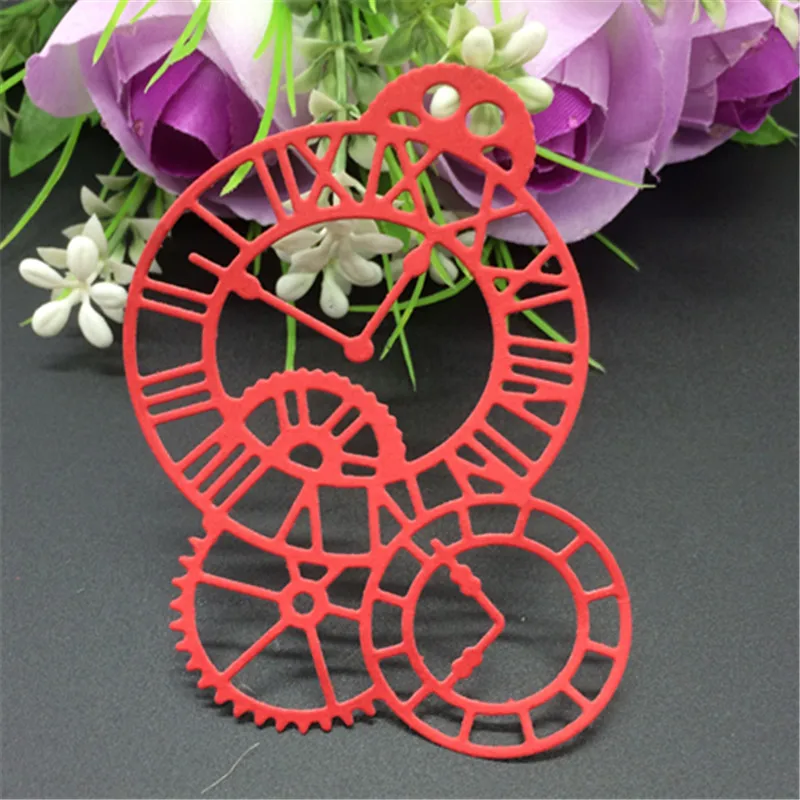 Часы с циферблатом скрапбукинг металлические Вырубные штампы альбом сделай сам