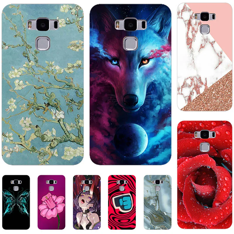 Цветной чехол для ASUS Zenfone 3 MAX ZC553KL 5 дюйма чехлы с рисунком Asus жесткие задние крышки