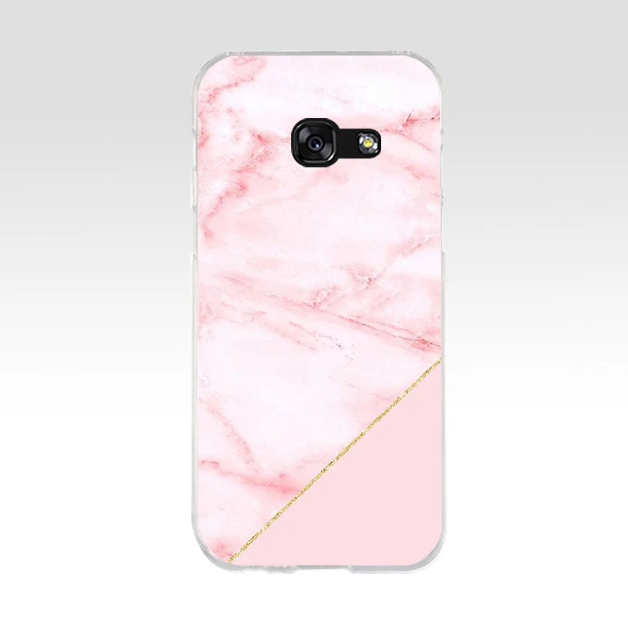 26AQ Pink Blue Ink Marble Soft Silicone Tpu Cover phone Case for Samsung galaxy a3 a5 2016 2017 a6 A8 2018 | Мобильные телефоны и