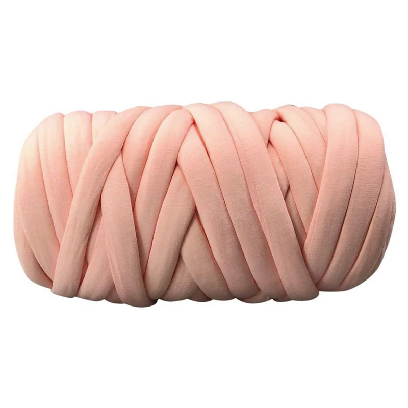 Light pink Супер объемная ручная вязка Шерсть-ровинг вязаное одеяло массивная шерстяная пряжа супер толстая пряжа для вязания/вязание крючком/ковер/шапки 8A1680 - Цвет: Light pink