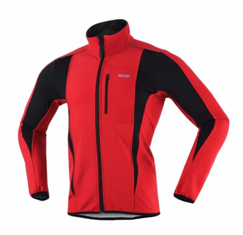 Зимняя Теплая Флисовая велосипедная куртка ARSUXEO одежда для горных и шоссейных