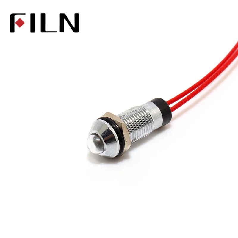 Светодиодная металлическая сигнальная лампа FILN FL1M 8SW 2 8 мм красный желтый синий