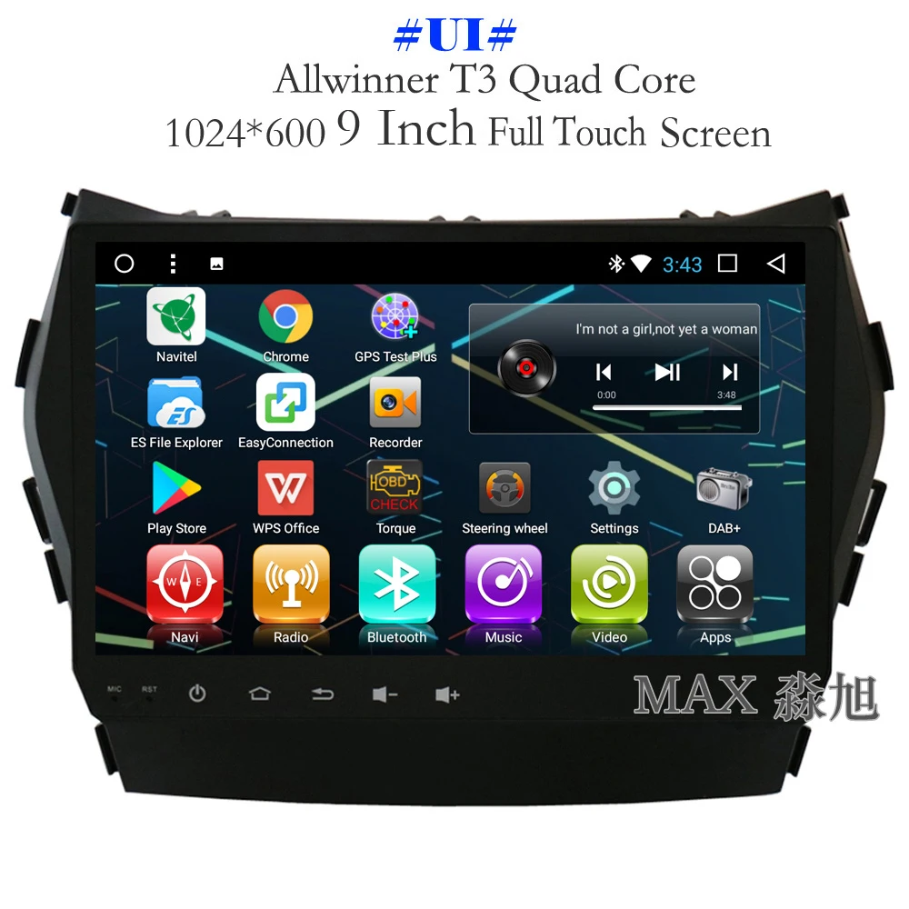 MAX Android 8.1.0 GPS навигационная система для Hyundai IX45 Santa Fe 2013 2014 2015 автомобильное радио RDS
