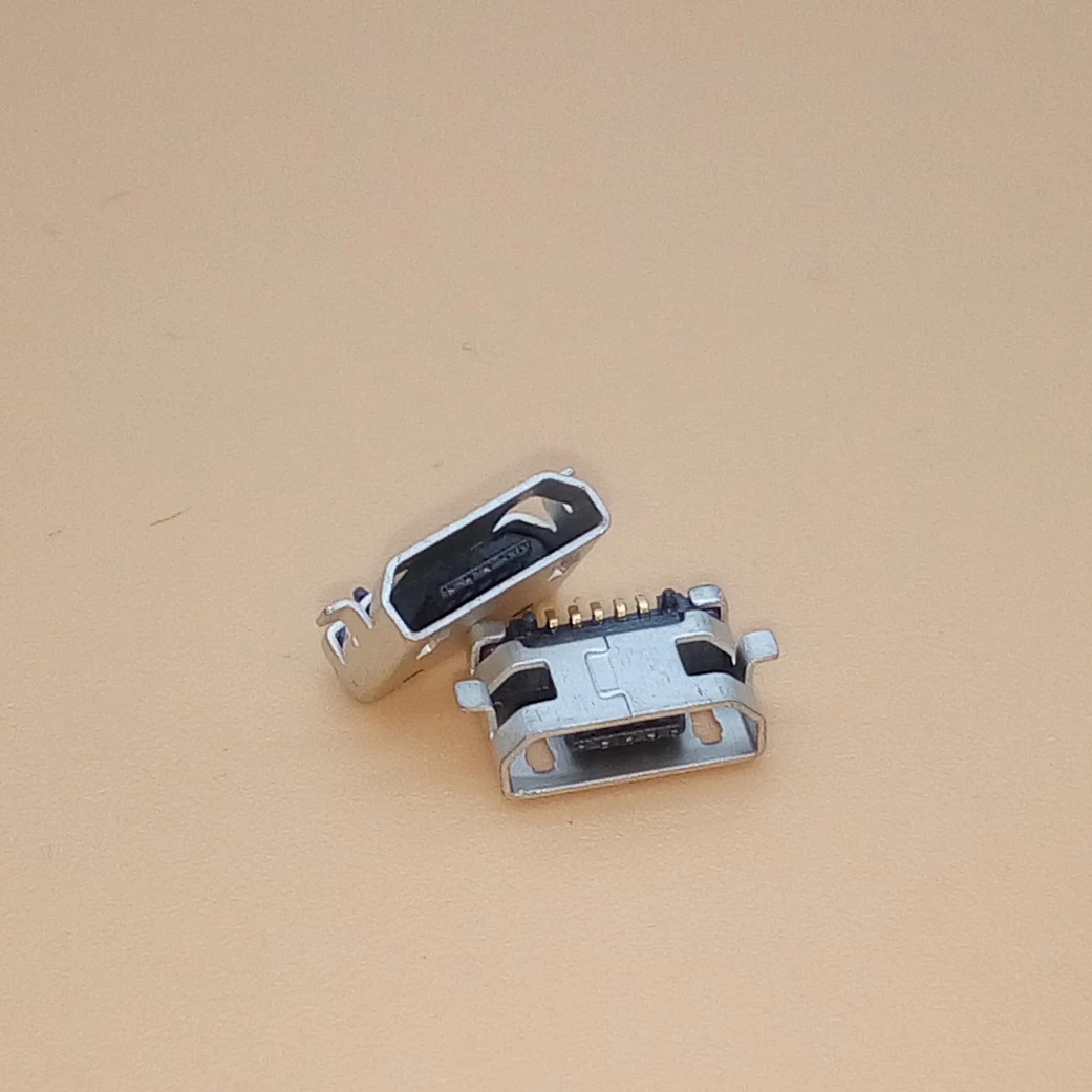 50 шт. разъем Micro USB 5pin Тяжелая пластина 0 8 мм B тип нет боковой Женский Разъем для