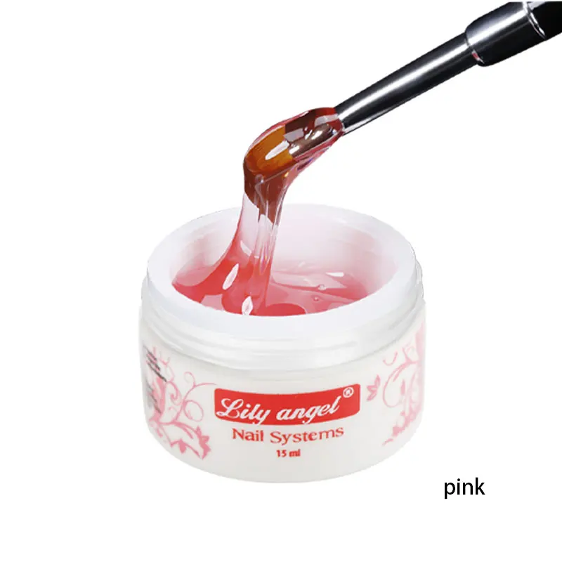 Pink15g Гель-лак для ногтей LiLy Angel, 15 мл, густой гель для наращивания ногтей, натуральный Камуфляжный УФ-гель - Цвет: Pink15g