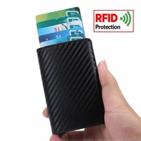 2019 thin credit card holders business id card case fashion automatic rfid blocking card holder aluminium bank card wallets