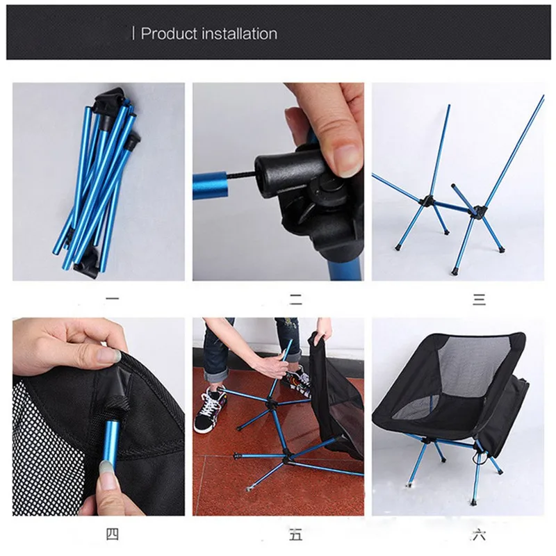 Уличное кресло Moon Chair портативное складное ультралегкое алюминиевое рыболовное