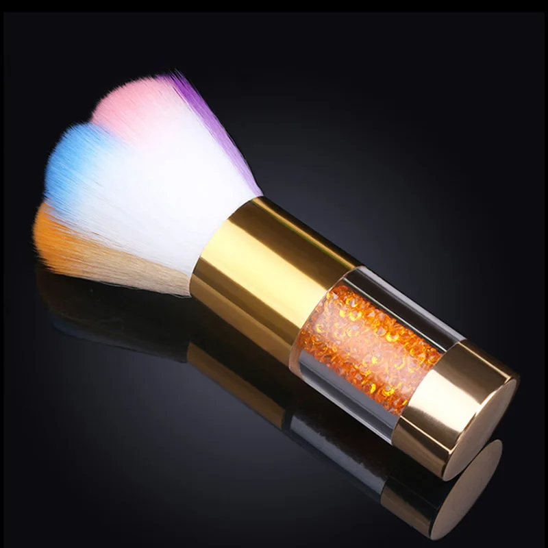 1 шт кисти для дизайна ногтей золотые серебряные стразы ручка Радужный