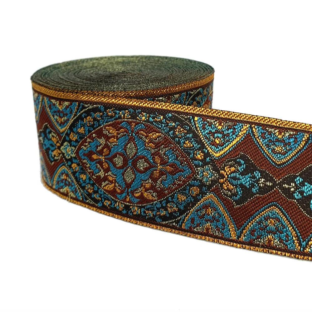 ZERZEEMOOY " 5 см 10 ярд Тканое жаккардовое украшение лентами геометрический тотем узор для штор и аксессуары для одежды MZZD19032804