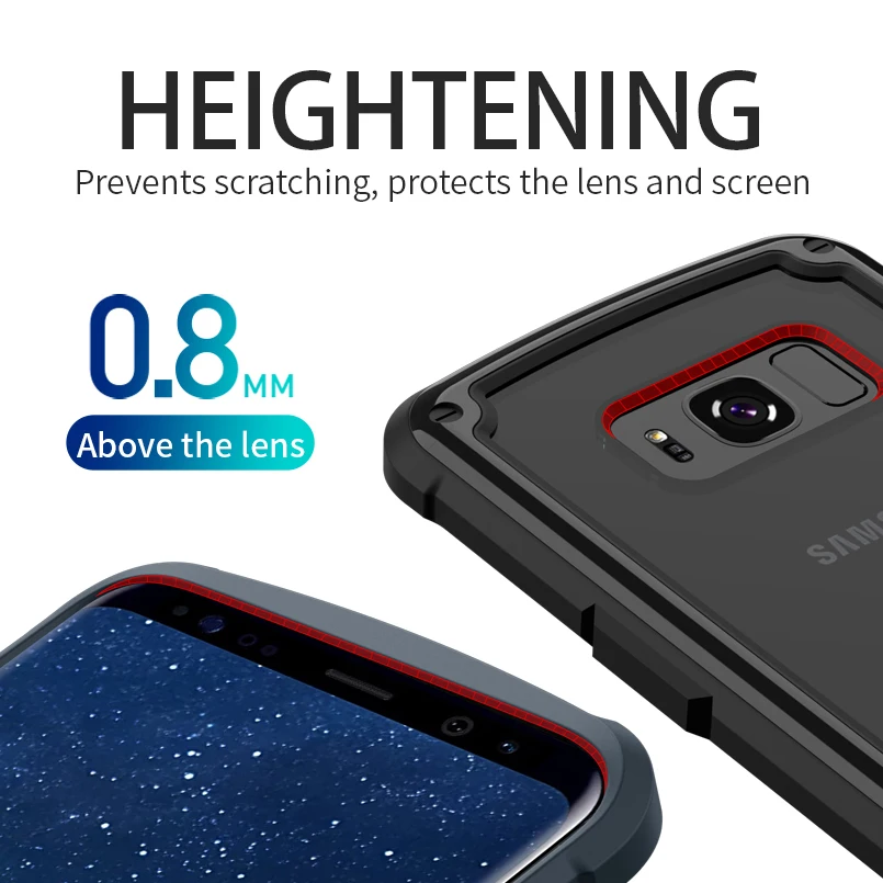 Luxury Case For Samsung Galaxy S8 S9 Plus Full Shockproof Hard PC + TPU Bumper Cover Note 9 Fundas Coque Capas |