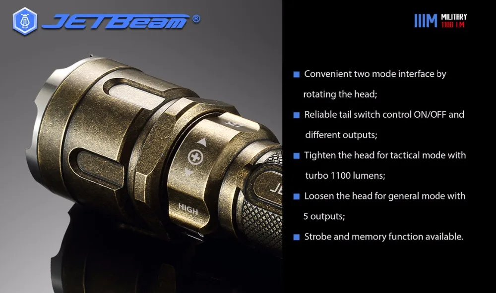 JETBEAM 3 м IIIM про CREE XP-L светодиодный фонарик 1100 люмен эффективная схема сплав отражатели Тактический Открытый Охота LED светодиодный Фонари