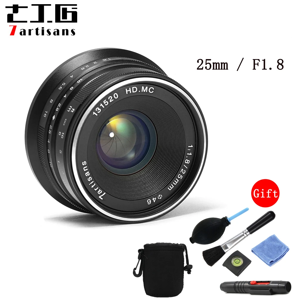 7 artisans 25 мм/F1.8 Prime объектив для всех Sony E Mount /Canon крепление одной серии Fuji