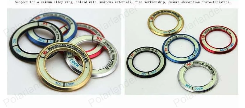 Алюминиевый сплав переключатель крышки круг наклейки Автомобильный ключ