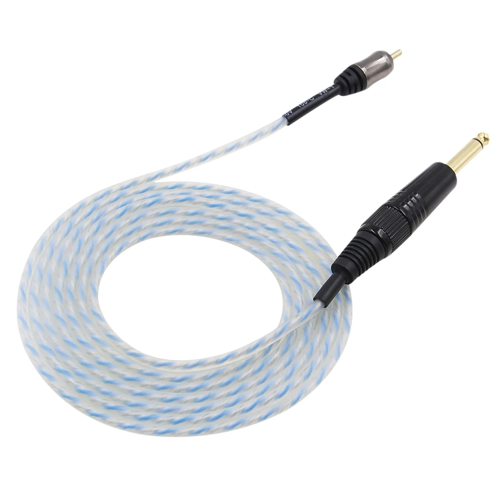 

1pc Tattoo Clip Cord Heavy Duty RCA Rubber Silicone Cord For Tattoo Machine Foot Pedal Tattoo Kits Power Supply Free Shipping