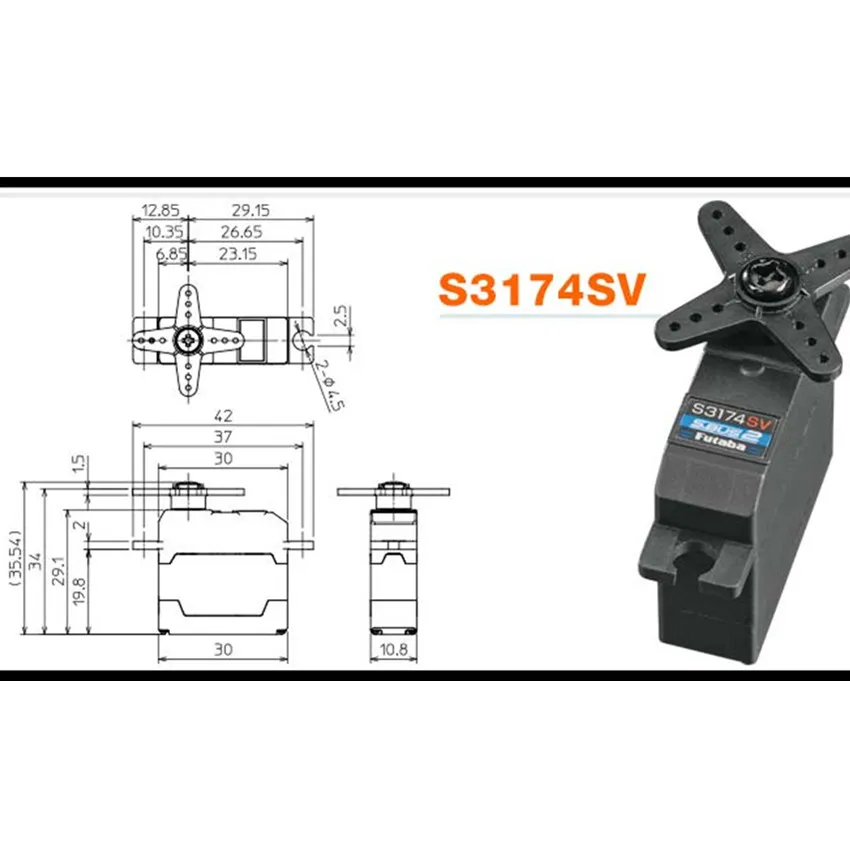Оригинальный Futaba S3150 тонкий цифровой сервопривод для вертолета|Детали и