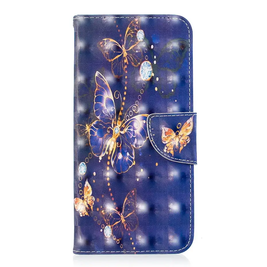 Роскошный кожаный флип-чехол для huawei mate 20 lite чехол с 3D видением рисунком телефона