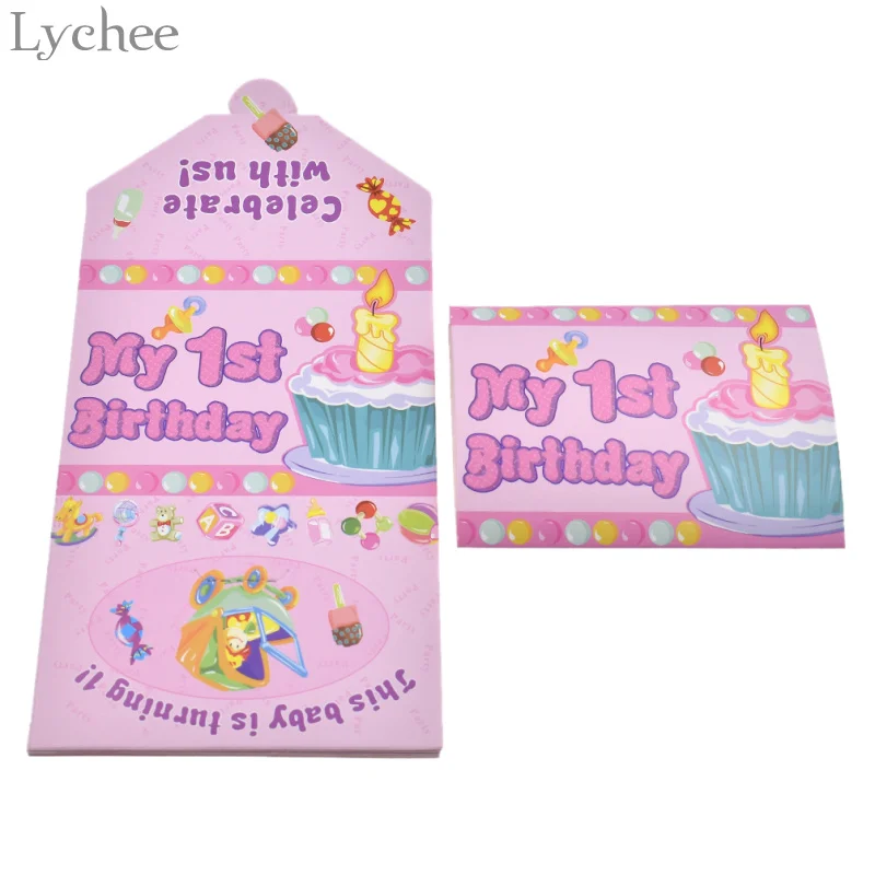 Lychee Life Girl одноразовая посуда для первого дня рождения Соломинки скатерти с