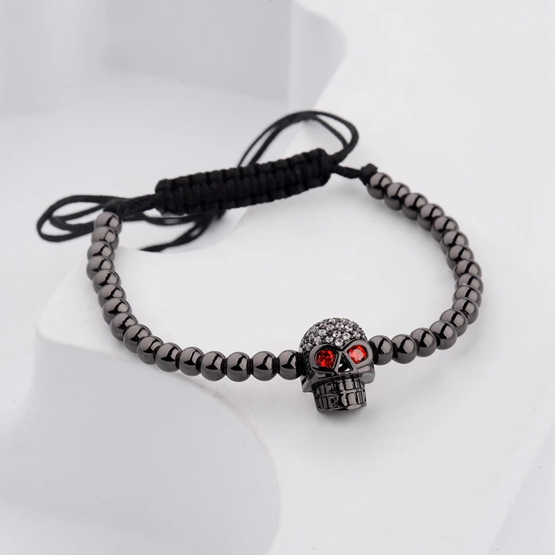 Новинка 2020 черный браслет с подвеской в виде шара из фианита плетеные медные