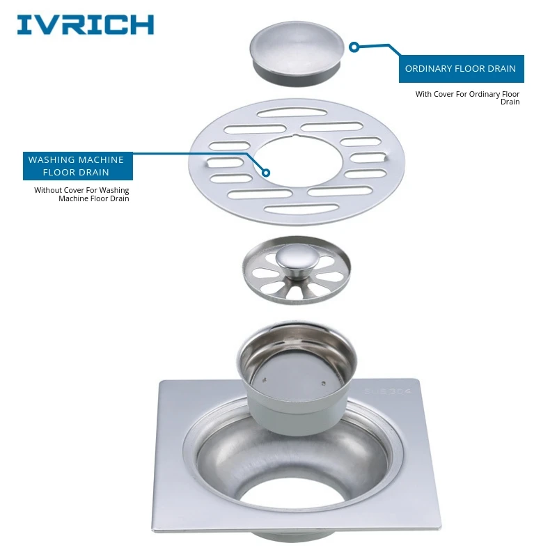 IVRICH из нержавеющей стали утолщенный многоцелевой трап съемный стиральная машина