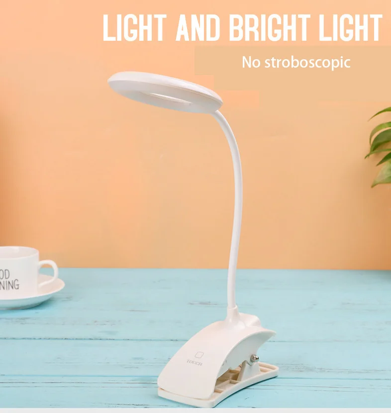 Настольная лампа для книг USB Led электронная книга мини гибкая яркий зажим чтения