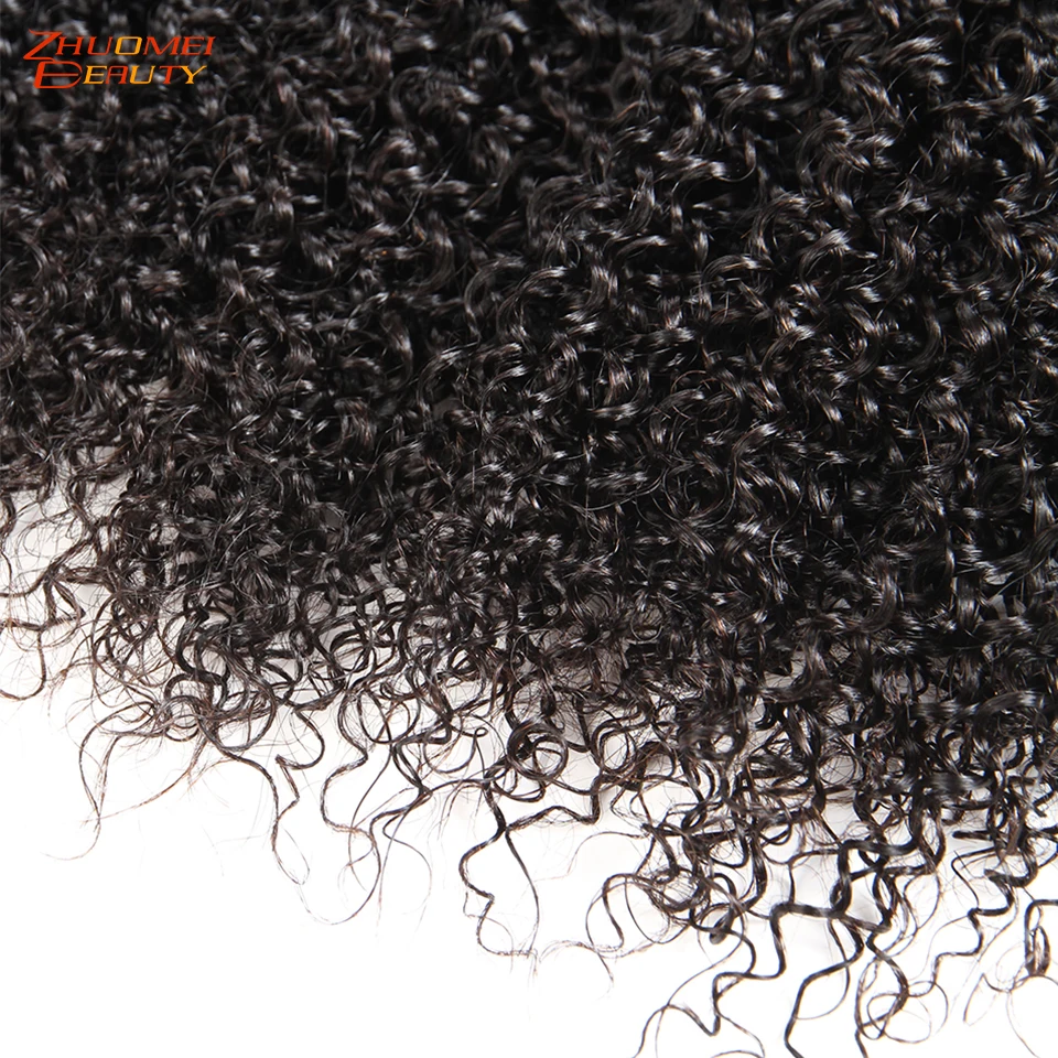 Brazilian Kinky Curly Hair Bundles 1PC/3PCS Can Buy 100% Remy Human Natural Color Machine Double Weft Be Dyed | Шиньоны и парики