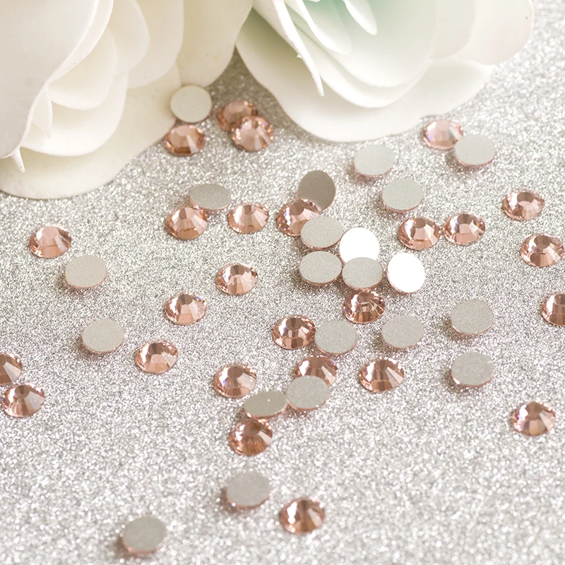 Янруо светильник персикового цвета стразы не Hotfix для клея на ногти кристаллы