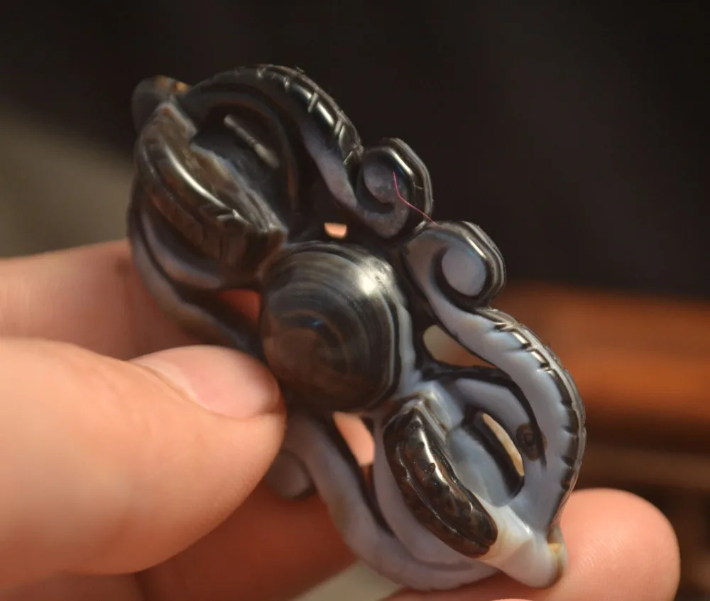 Тибетский оникс Magic Power тотемный Небесный Глаз талисман резьба LLZBD сокровище |