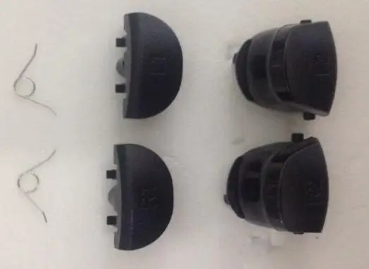 Черные пусковые кнопки 6 в 1 L1 L2 R1 R2 + 2 пружины для беспроводного контроллера PS4