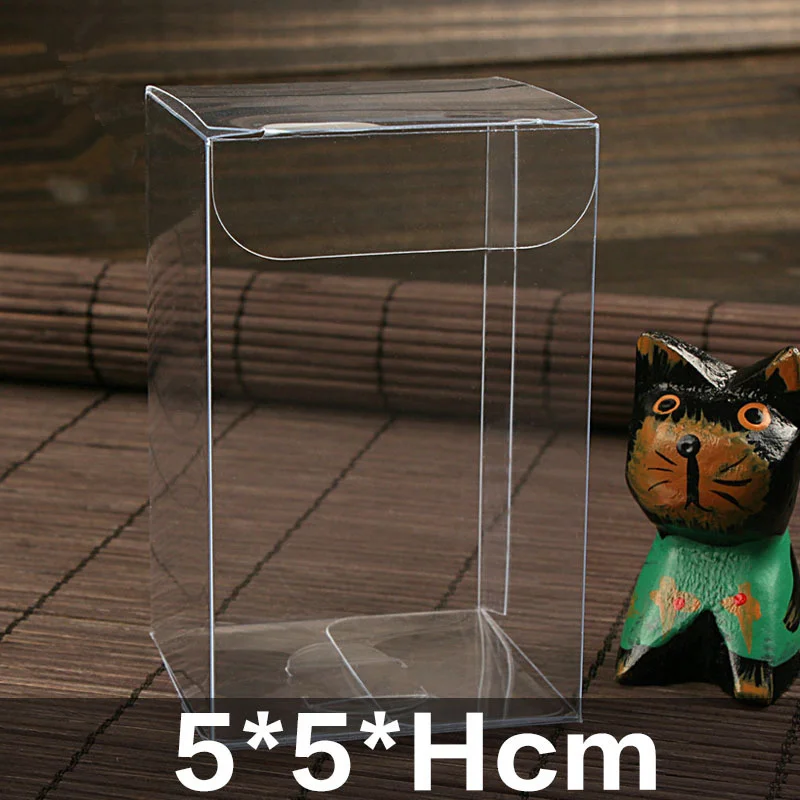 50 шт./лот, все размеры, 50XX50X15MM-50X50X150MM, коробка, ПВХ прозрачная упаковка, прозрачные пластиковые ПВХ упаковочные коробки для ювелирных изделий/конфет