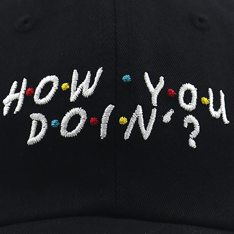 Бейсболка dad hat HOW YOU DOIN регулируемая хлопковая Повседневная Кепка в стиле хип-хоп