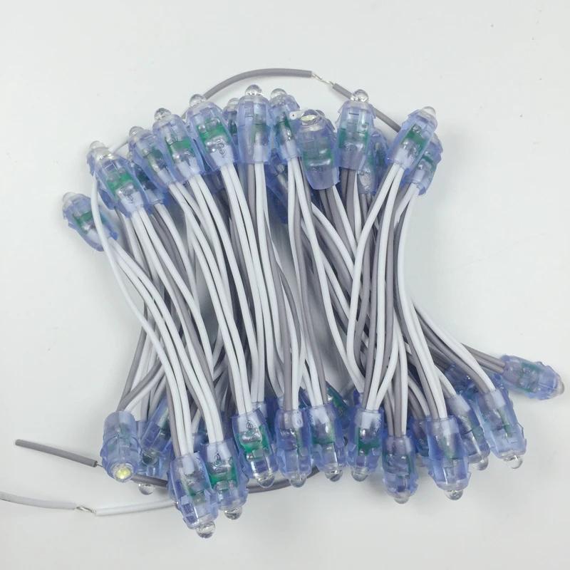 100pcs/lot LED String light 9mm Single Color Pixel Modules DC5V IP67 Waterproof Point Lights For Advertisement Letters | Лампы и