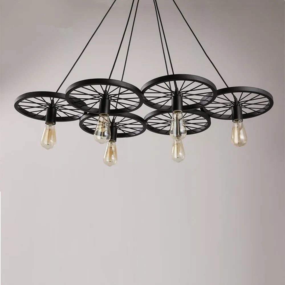 Промышленные большие подвесные светильники из кованого железа офисное