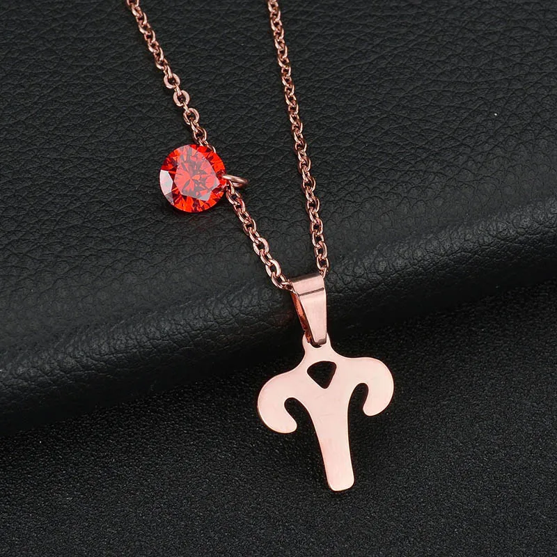 Женское Ожерелье с 12 знаками Зодиака Очаровательная подвеска в форме звезды из