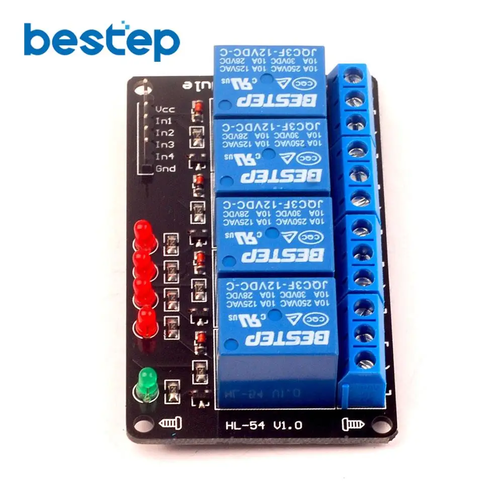 4 Канальный Релейный модуль 12 V низкого уровня триггера для Arduino SCM бытовой техники