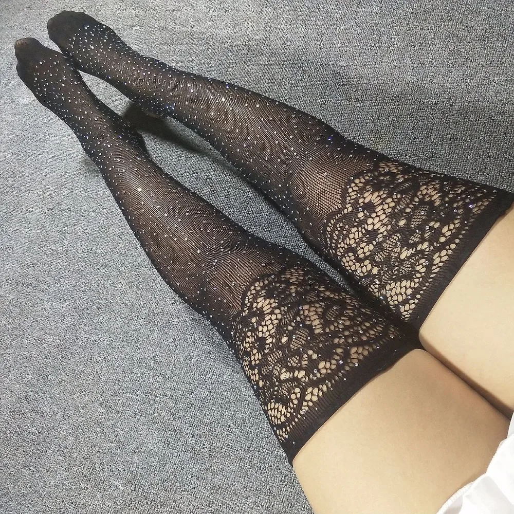 2018 новые женские пикантные сетчатые чулки с открытой промежностью сетчатый
