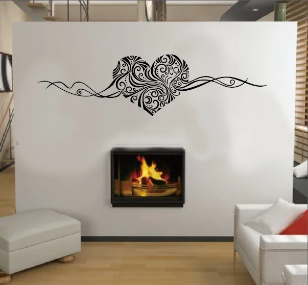 Finised Size 157*42cm Romantic Heart wall stickers home decor art LOVE wedding decoration family decals | Дом и сад