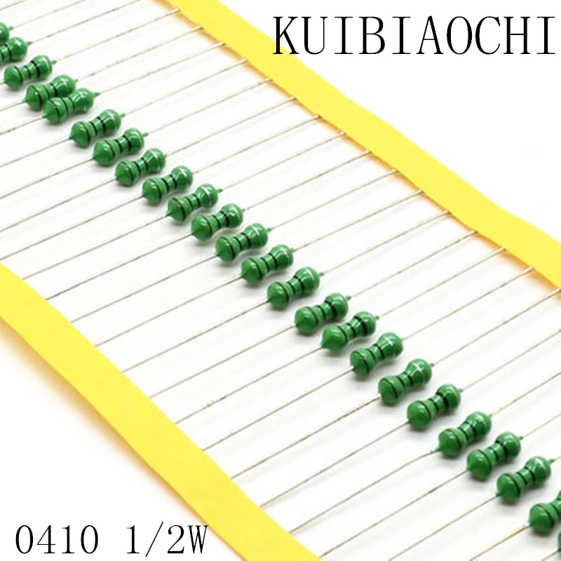 50 шт./лот 1/4 Вт 1/2 1 хроматический кольцевой индуктор DIP 1UH 2.2UH 4.7UH 10UH 22UH 33UH 47UH 100UH 220UH