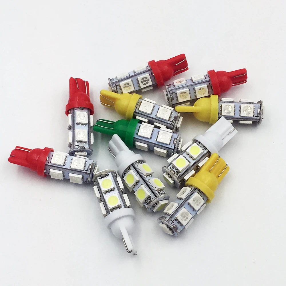 YSY 100 шт. Оптовая Продажа T10 9SMD 5050 9 Smd Светодиодные Автомобильные лампы 194 168 192 W5W