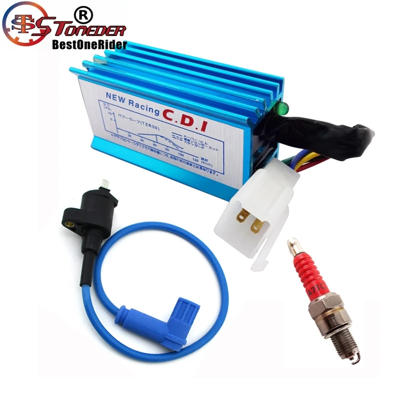 STONEDER гоночная катушка зажигания 5 Pin AC CDI A7TC Свеча зажигания для 50cc 70cc 90cc 110cc 125cc 140cc 150cc ATV Quad Go Kart Pit Dirt