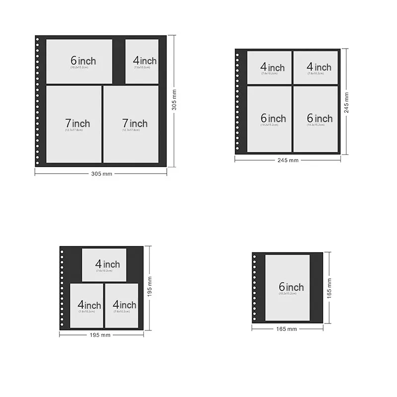 20 листов DIY Фотоальбом квадратный спиральный скрепленный картон Обложка альбом