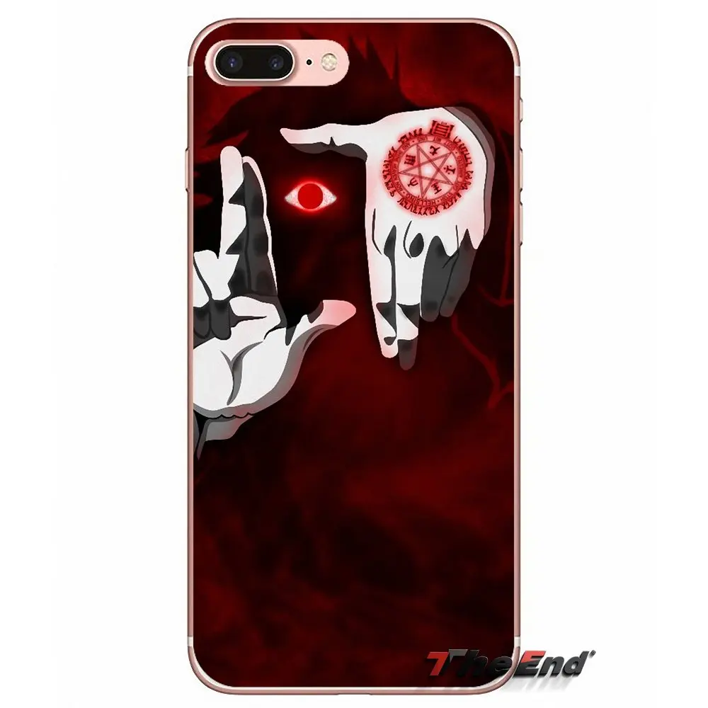 Чехол для Samsung Galaxy S3 S4 S5 MINI S6 S7 edge S8 Plus Note 2 3 4 5 Grand Core Prime Hellsing Comics с красным логотипом