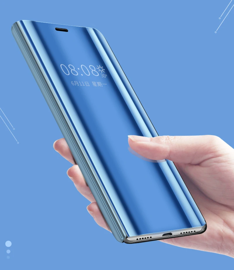 Умный зеркальный Чехол С Откидывающейся Крышкой для huawei P20 Коврики 20 Lite рro P10 Honor 10