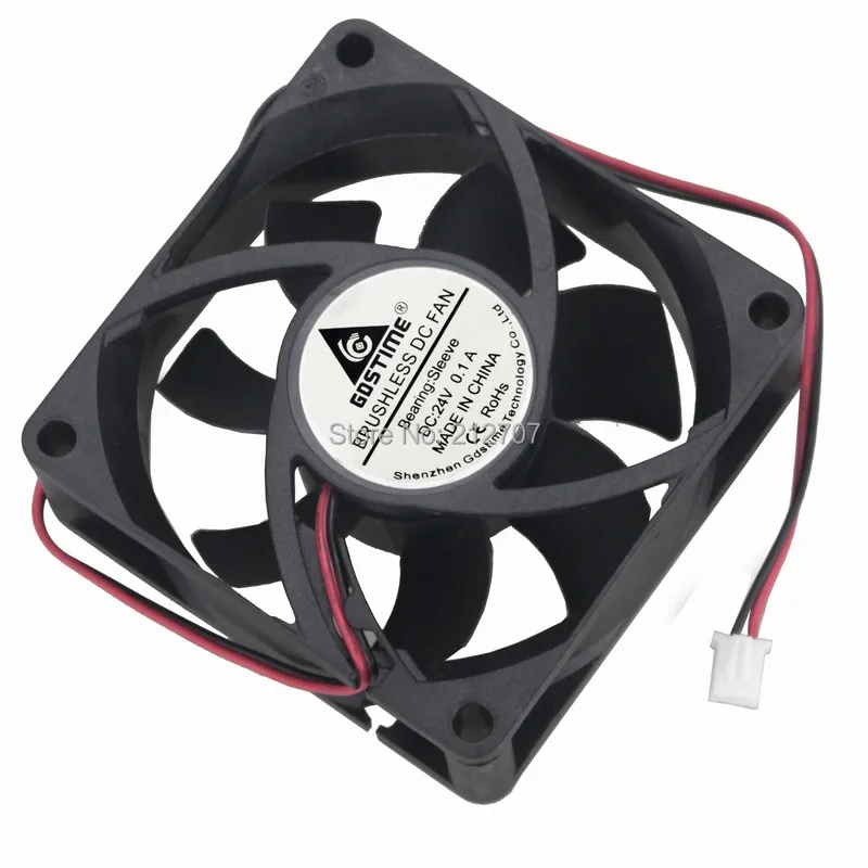 5PCS Gdstime 24V DC Cooling Air Cooler Fan 70 x 25mm 70mm 7cm 7025 2Pin 2 Wire | Компьютеры и офис