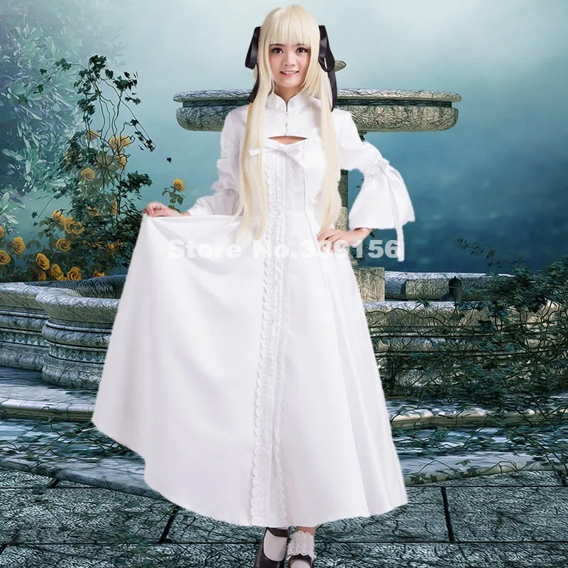 HOT! On Sale Yosuga no Sora Kasugano White Cosplay Dress Costumes Can be Customized |