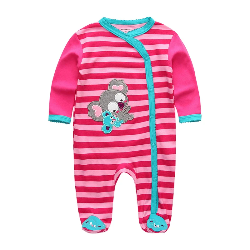 Baby Rompers1077 Детские комбинезоны для младенцев Одежда для маленьких девочек Roupas de bebe одежда с длинными рукавами для маленьких мальчиков верхняя одежда, Весенняя домашняя пижама - Цвет: Baby Rompers1077