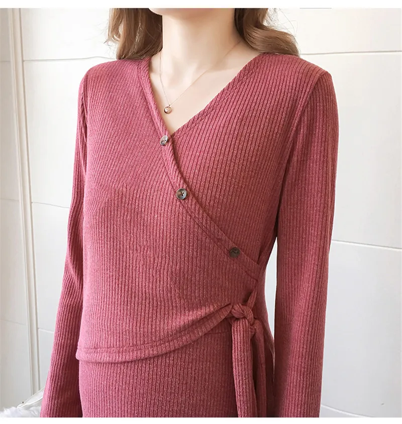 Осенне зимнее трикотажное платье для кормящих матерей одежда грудного