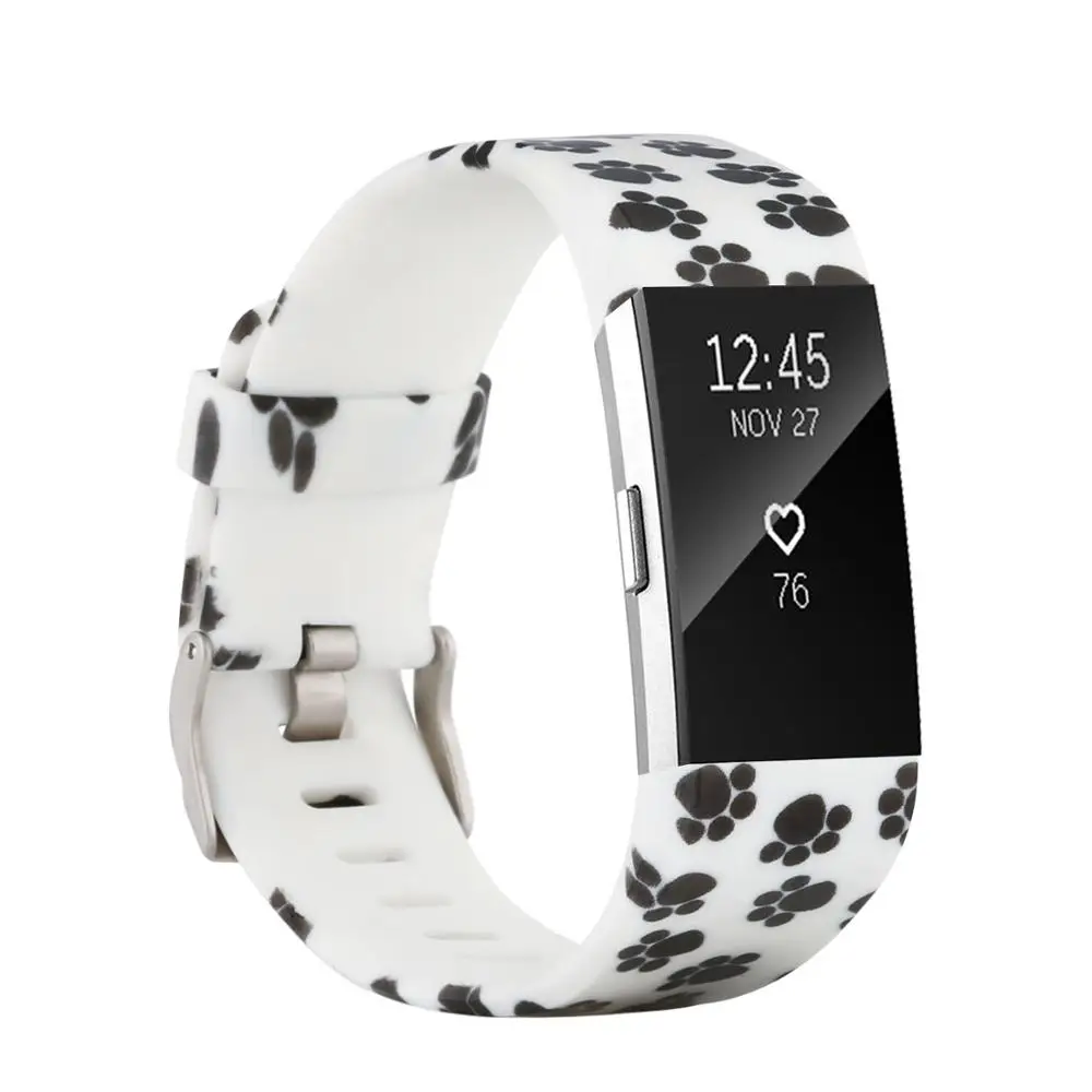 Pattern01 C2HS) для Fitbit Charge 2 ремешки, мягкий Регулируемый сменный спортивный браслет для Fitbit Charge 2 маленький/большой - Цвет: Pattern01