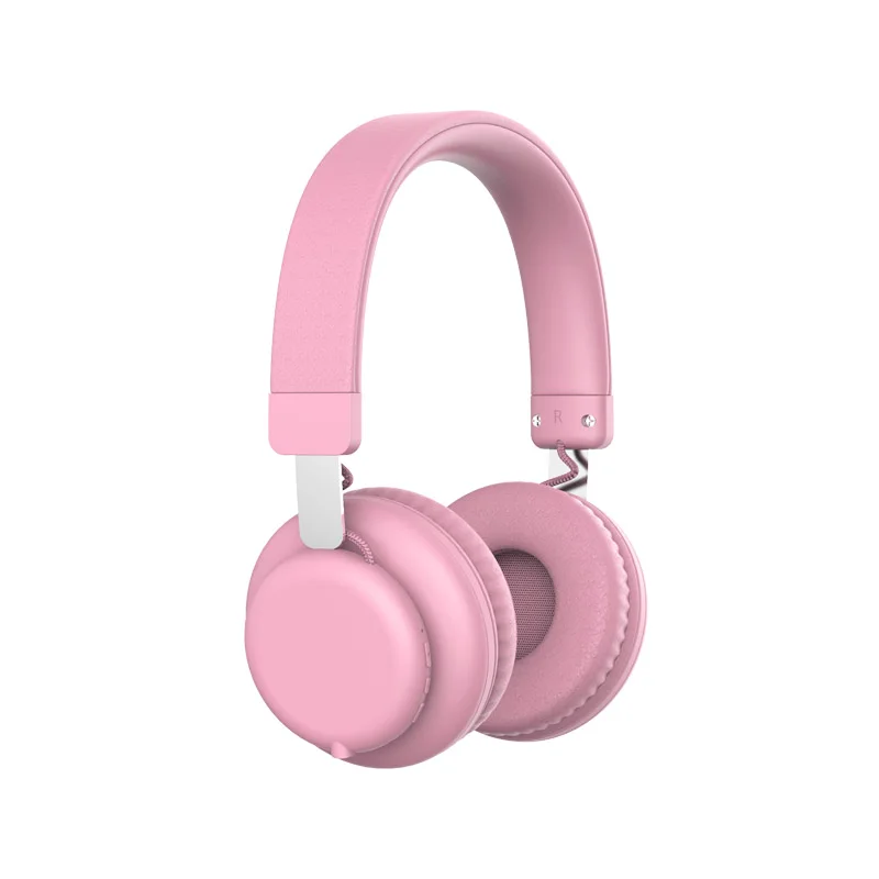 Модные розовые золотые беспроводные Bluetooth наушники, милые наушники с микрофоном, Bluetooth наушники для женщин, девочек, детей