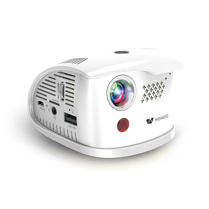 WOWOTO Мини проектор 854*480 разрешение Android Wi Fi Bluetooth LED Портативный HD домашний