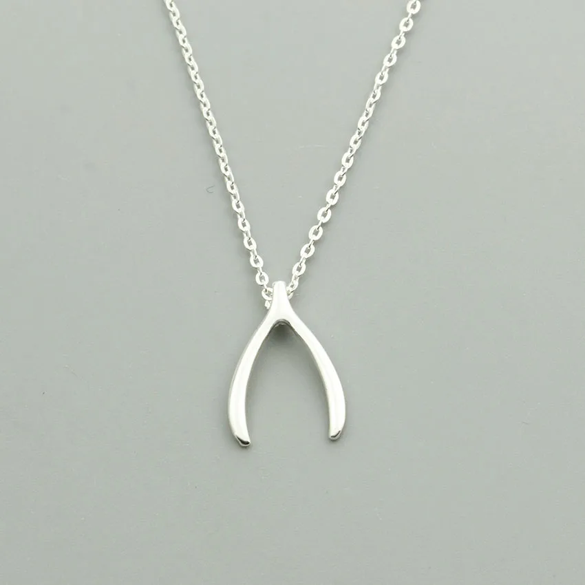 Ожерелье Wishbone для мужчин Современная миниатюрная бижутерия Миниатюрный кулон с